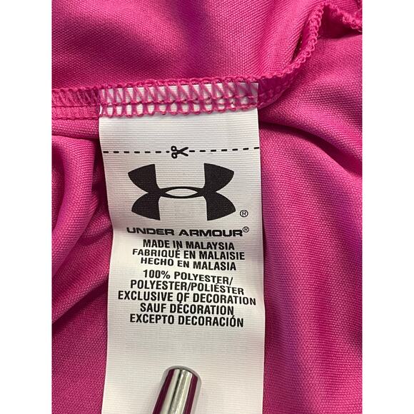 Under Armour heatgear semi-fitted Fuschia hooded shirt XL - Picture 5 of 9